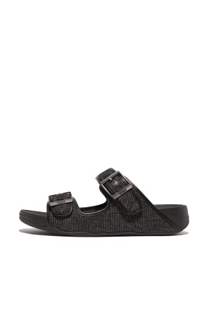 FitFlop Gogh Moc Mens Buckle Two-Tone Canvas black  FitFlop Gogh Moc Mens Buckle Two-Tone Canvas black