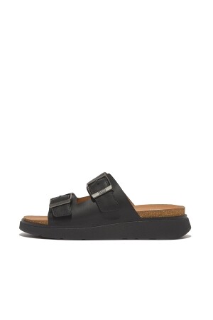 FitFlop Gen-FF Buckle Two-Bar Leather black  FitFlop Gen-FF Buckle Two-Bar Leather black
