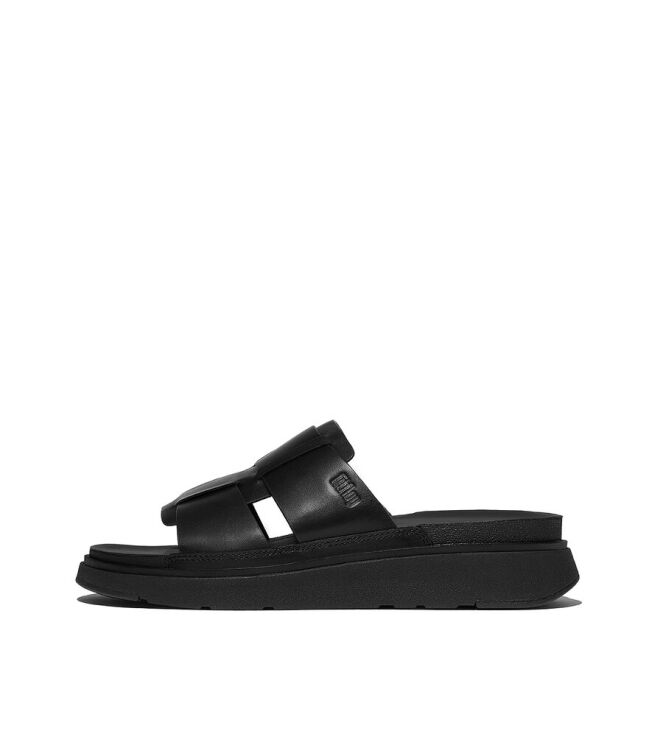 FitFlop Gen-FF Mens Leather Fisherman all black  FitFlop IZ5-090, slippers Direct leverbaar uit de webshop