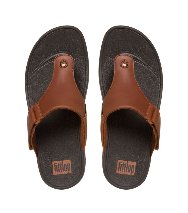 FitFlop Trakk II Men dark tan FitFlop 279-277, slippers Direct leverbaar uit de webshop