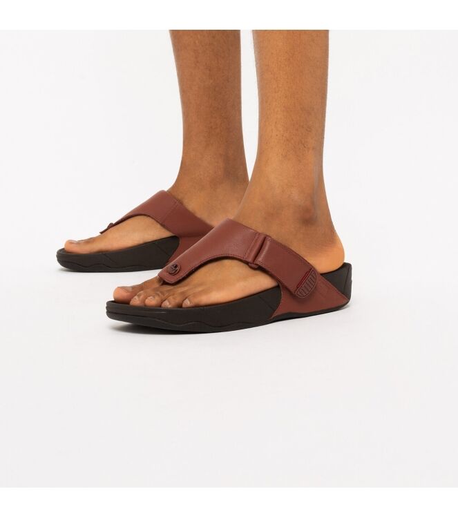 FitFlop Trakk II Men dark tan FitFlop 279-277, slippers Direct leverbaar uit de webshop