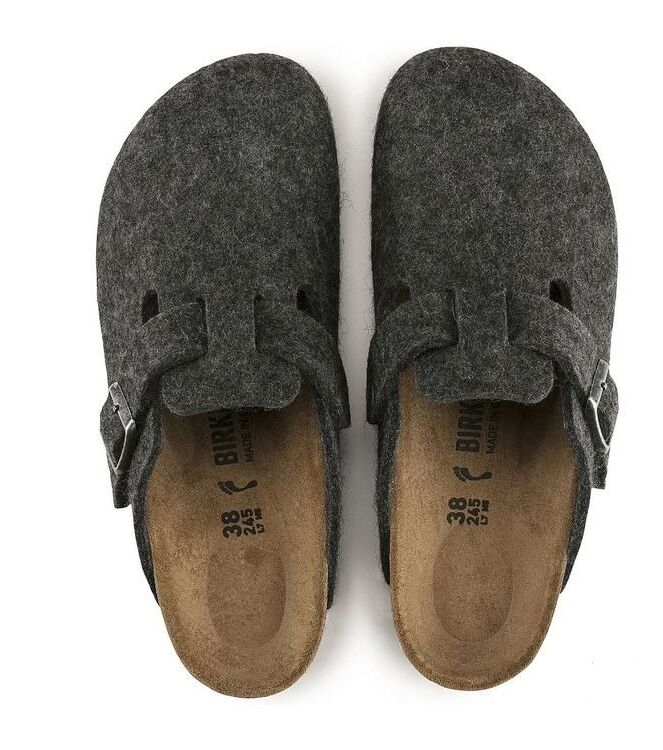 Birkenstock Boston anthracite Birkenstock 160371, slippers Direct leverbaar uit de webshop