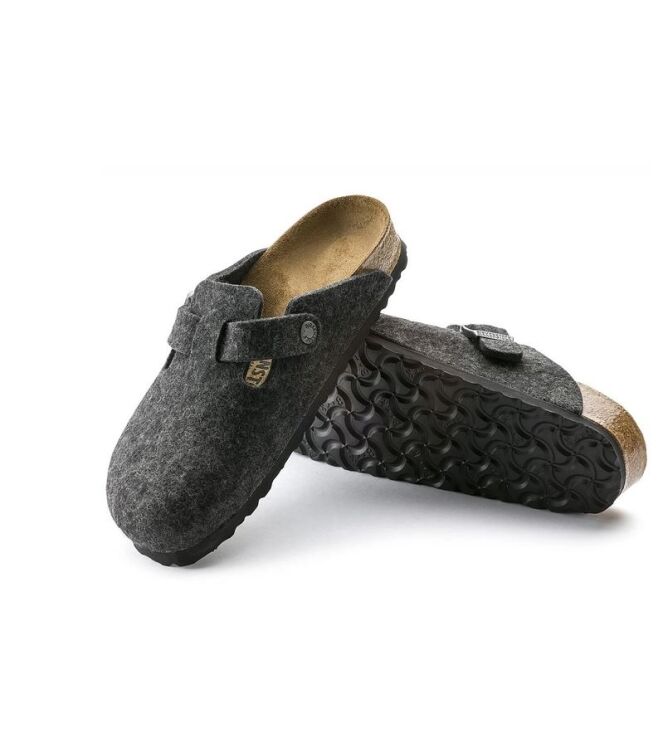 Birkenstock Boston anthracite Birkenstock 160371, slippers Direct leverbaar uit de webshop