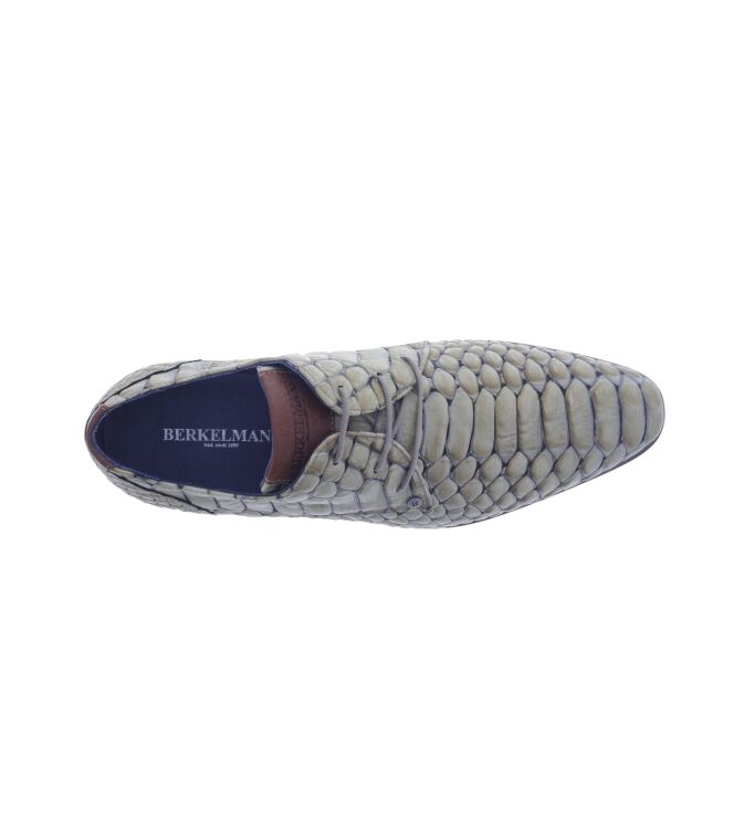 Berkelmans Cartagena reptile beige  Berkelmans 2410073271, sneakers / veterschoenen Direct leverbaar uit de webshop