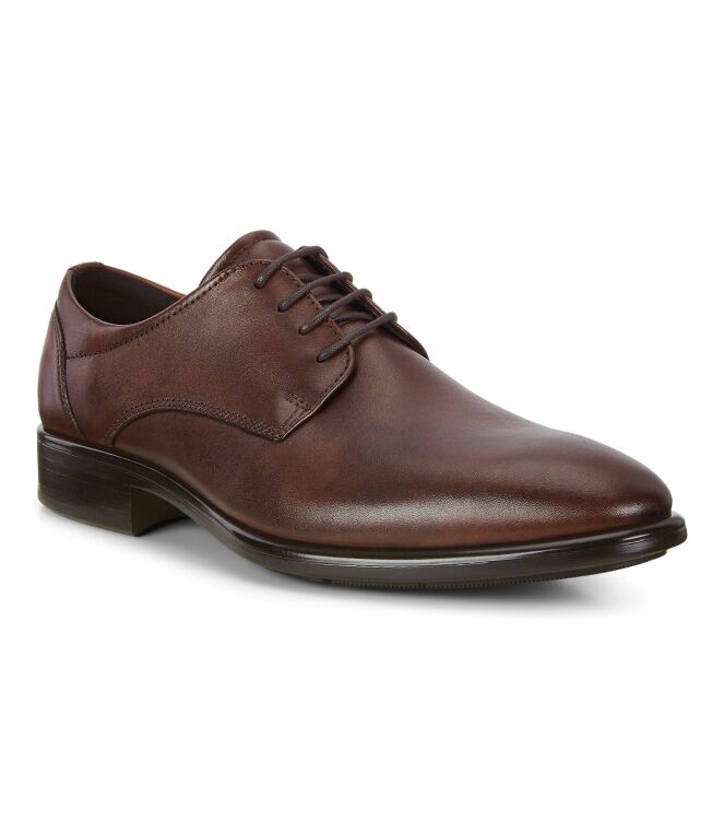 ECCO citytray cognac  ECCO 51273401053, sneakers / veterschoenen Direct leverbaar uit de webshop