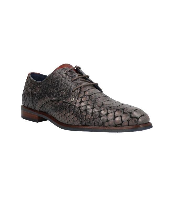 Berkelmans Cartagena Reptile Zulu black/grey  Berkelmans 2420073310, sneakers / veterschoenen Direct leverbaar uit de webshop