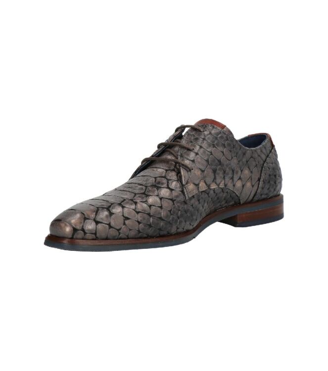 Berkelmans Cartagena Reptile Zulu black/grey  Berkelmans 2420073310, sneakers / veterschoenen Direct leverbaar uit de webshop
