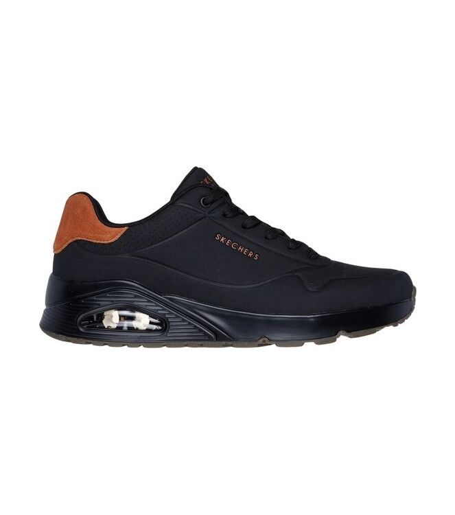Skechers Uno-Suited On Air black  Skechers 183004-BBK, sneakers / veterschoenen Direct leverbaar uit de webshop