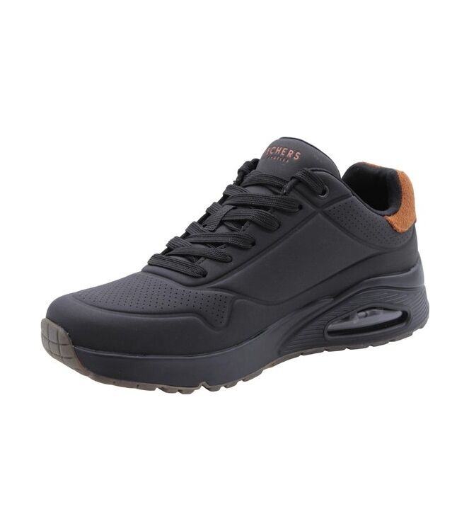 Skechers Uno-Suited On Air black  Skechers 183004-BBK, sneakers / veterschoenen Direct leverbaar uit de webshop