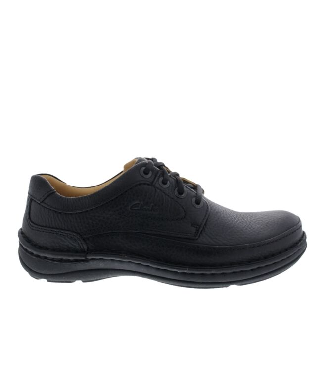 Clarks Nature Three black  Clarks 20339008, sneakers / veterschoenen Direct leverbaar uit de webshop