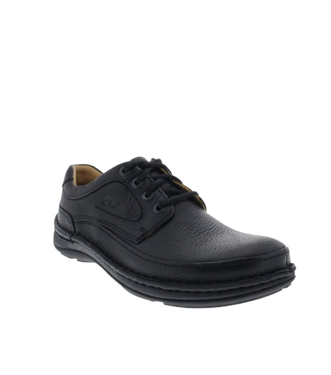 Clarks Nature Three black  Clarks 20339008, sneakers / veterschoenen Direct leverbaar uit de webshop