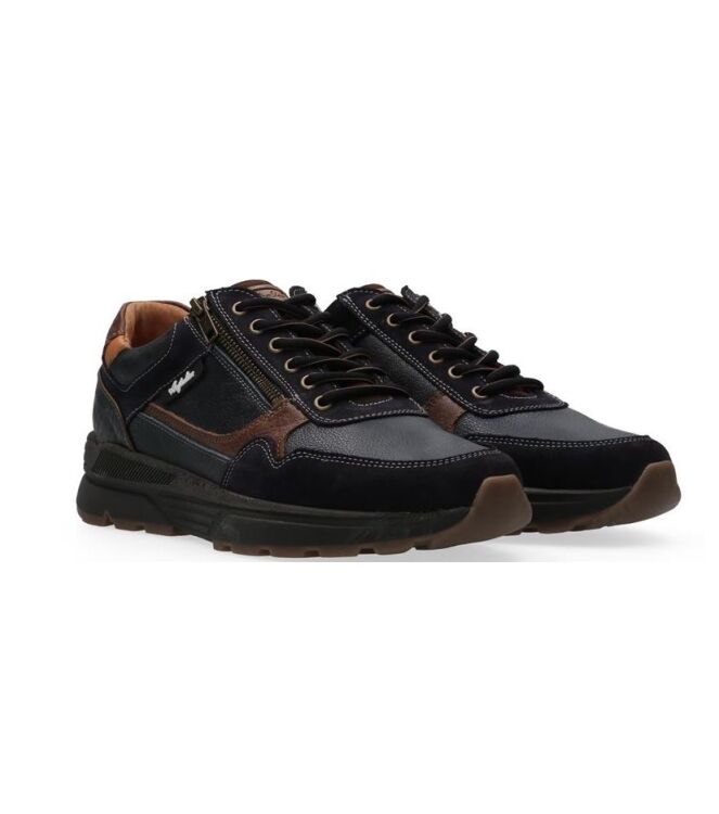 Australian Connery blue/cognac/brown  Australian 15.1682.01-SJS, sneakers / veterschoenen Direct leverbaar uit de webshop