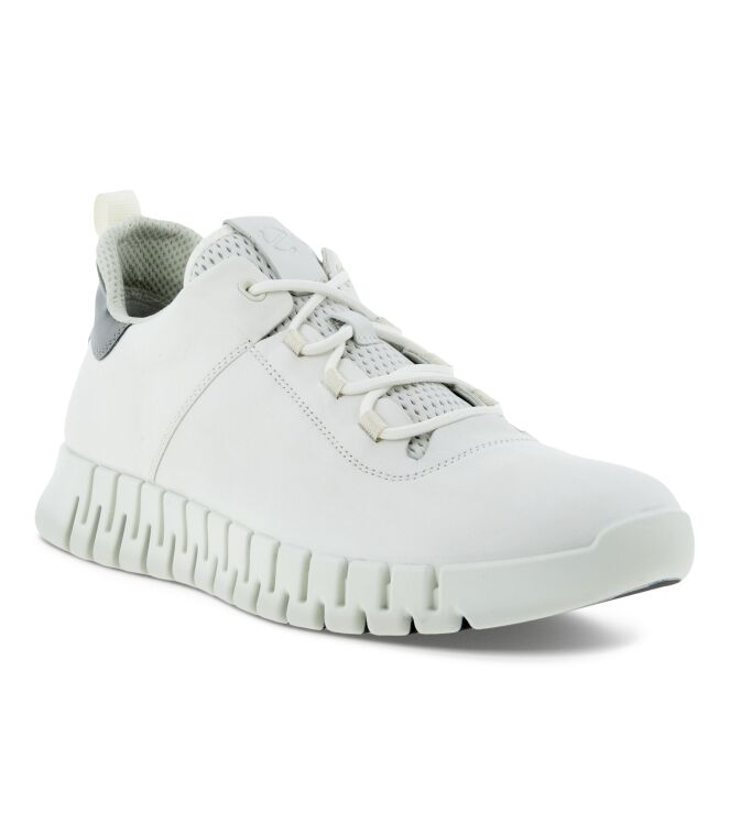 ECCO Gruuv M dual fit white ECCO 52520450874, sneakers / veterschoenen Direct leverbaar uit de webshop