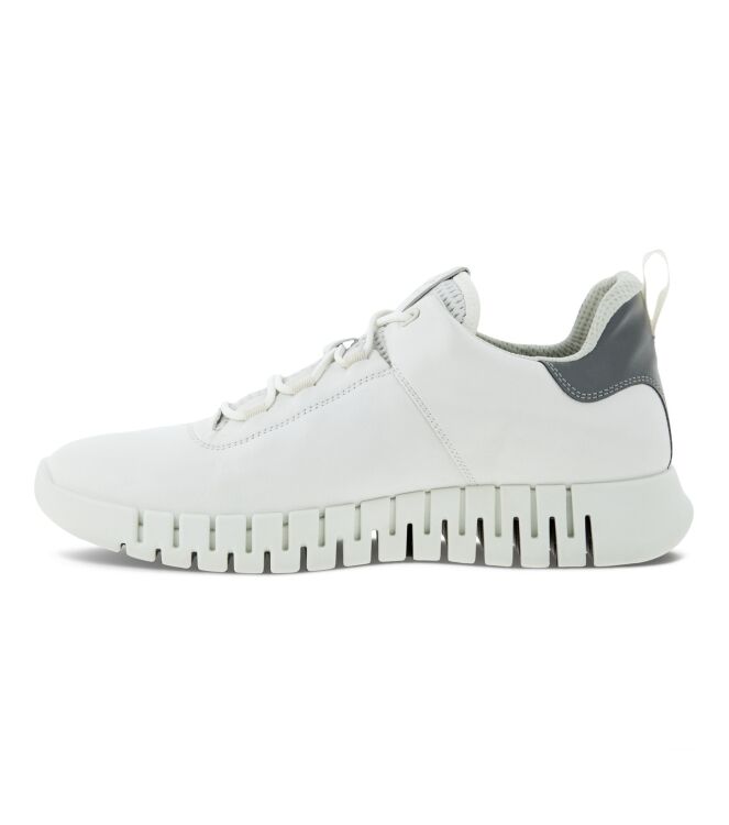 ECCO Gruuv M dual fit white ECCO 52520450874, sneakers / veterschoenen Direct leverbaar uit de webshop