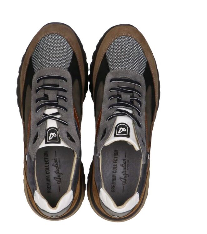Australian Sparrow taupe-grey-tan Australian 15.1700.01-L58, sneakers / veterschoenen Direct leverbaar uit de webshop