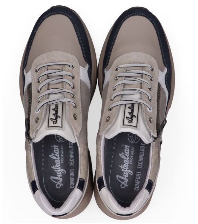 Australian Connery taupe Australian 15.1682.03-L68, sneakers / veterschoenen Direct leverbaar uit de webshop