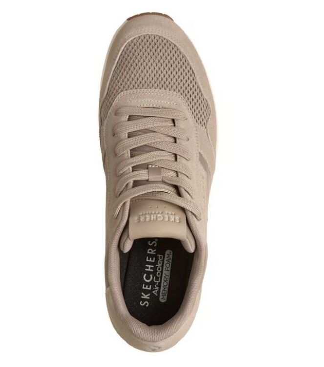 Skechers Uno-Vintage Air taupe Skechers 183365-TPE, sneakers / veterschoenen Direct leverbaar uit de webshop