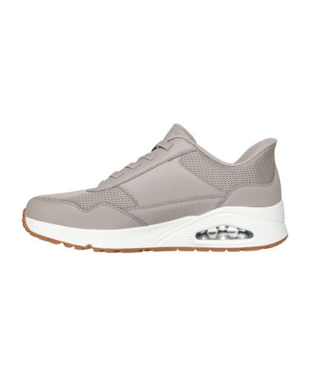Skechers Uno-Banksia taupe Skechers 183022-TPE, sneakers / veterschoenen Direct leverbaar uit de webshop