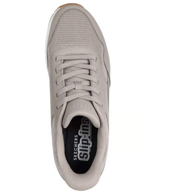 Skechers Uno-Banksia taupe Skechers 183022-TPE, sneakers / veterschoenen Direct leverbaar uit de webshop