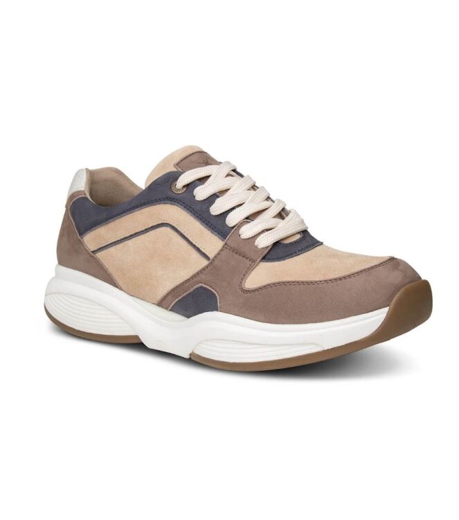 Xsensible Stretchwalker SWX 29 dark taupe combi Xsensible Stretchwalker 32502.2.515, sneakers / veterschoenen Direct leverbaar uit de webshop