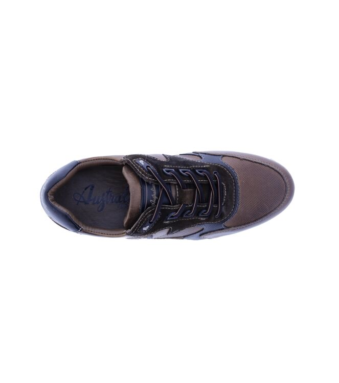 Australian Bakersville cognac/black  Australian 15.1667.01-D43, sneakers / veterschoenen Direct leverbaar uit de webshop