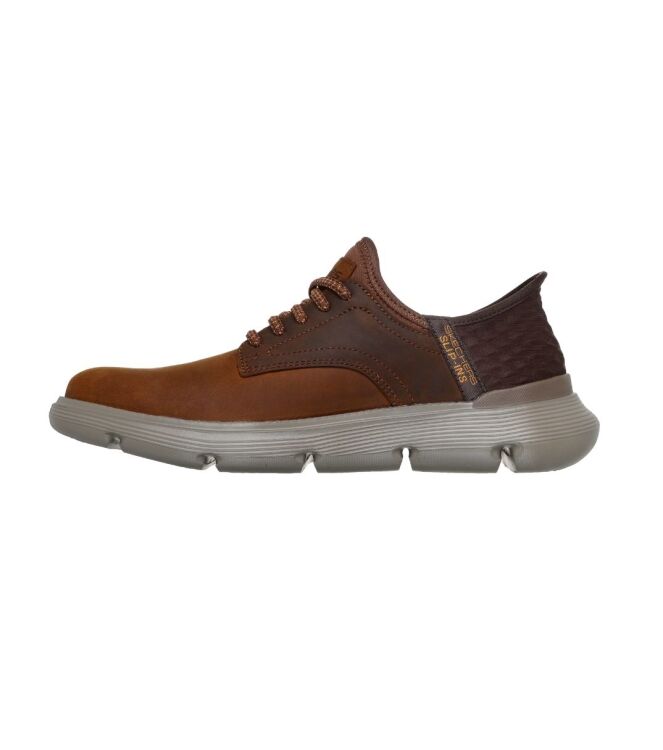 Skechers Garza-Gervin dark brown  Skechers 205046-CDB, sneakers / veterschoenen Direct leverbaar uit de webshop