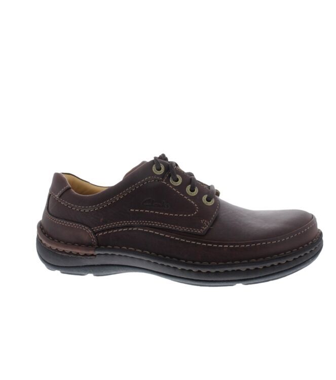 Clarks Nature Three mahogany  Clarks 20339005H, sneakers / veterschoenen Direct leverbaar uit de webshop