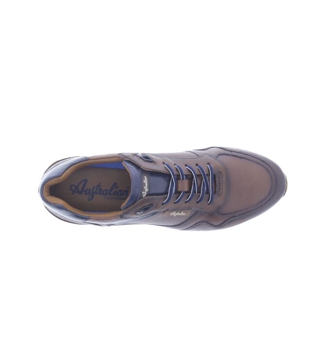 Australian Novecento tan tan-blue-white  Australian 15.1632.02-T30, sneakers / veterschoenen Direct leverbaar uit de webshop