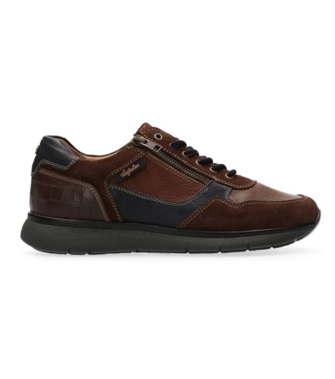 Australian Dakota cognac/blue/brown  Australian 15.1642.01-T5X, sneakers / veterschoenen Direct leverbaar uit de webshop
