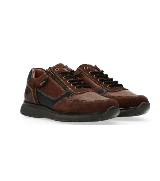 Australian Dakota cognac/blue/brown  Australian 15.1642.01-T5X, sneakers / veterschoenen Direct leverbaar uit de webshop