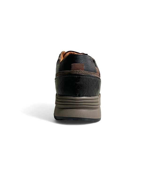 Australian Connery black/taupe/cognac  Australian 15.1646.03-AHC, sneakers / veterschoenen Direct leverbaar uit de webshop