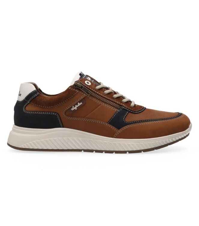 Australian Maurizio cognac-blue  Australian 15.1680.02-DF6, sneakers / veterschoenen Direct leverbaar uit de webshop