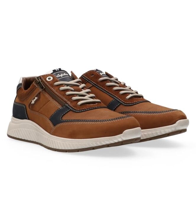 Australian Maurizio cognac-blue  Australian 15.1680.02-DF6, sneakers / veterschoenen Direct leverbaar uit de webshop