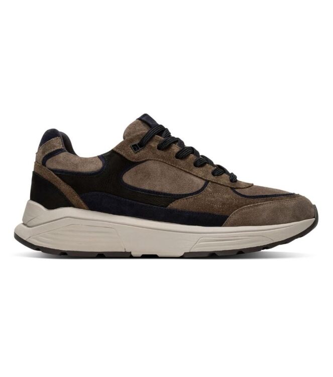 Xsensible Stretchwalker Manhattan dark taupe combi Xsensible Stretchwalker 33204.2.515, sneakers / veterschoenen Direct leverbaar uit de webshop