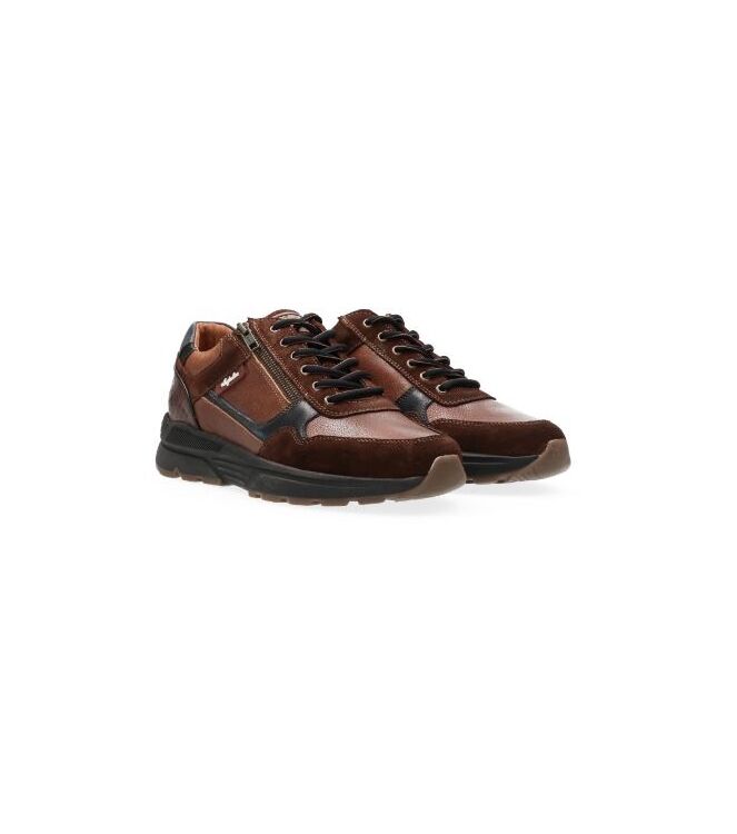 Australian Connery cognac-black  Australian 15.1682.01-D43, sneakers / veterschoenen Direct leverbaar uit de webshop