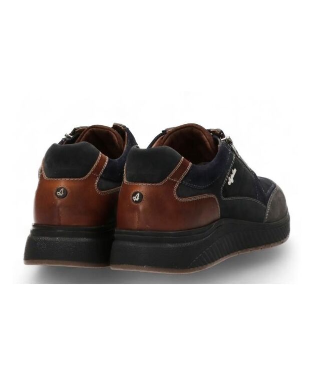 Australian Maurizio blue-cognac  Australian 15.1680.01-S32, sneakers / veterschoenen Direct leverbaar uit de webshop