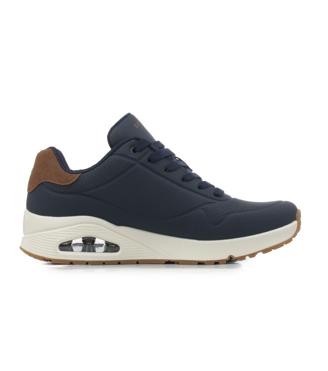 Skechers Uno-Suited On Air navy  Skechers 183004-NVY, sneakers / veterschoenen Direct leverbaar uit de webshop