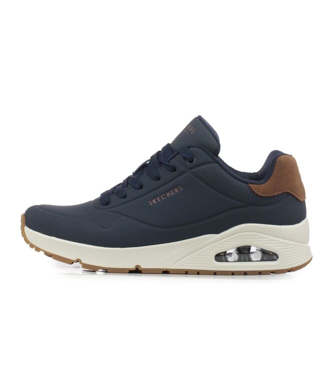 Skechers Uno-Suited On Air navy  Skechers 183004-NVY, sneakers / veterschoenen Direct leverbaar uit de webshop