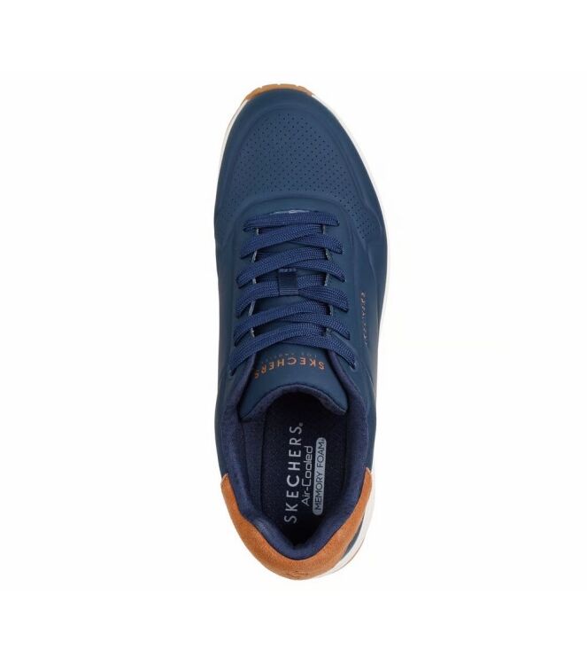 Skechers Uno-Suited On Air navy  Skechers 183004-NVY, sneakers / veterschoenen Direct leverbaar uit de webshop
