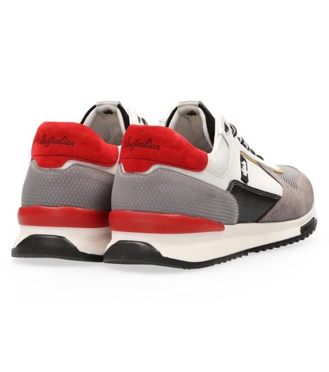 Australian Bolivia grey-red  Australian 15.1571.01-KH2, sneakers / veterschoenen Direct leverbaar uit de webshop