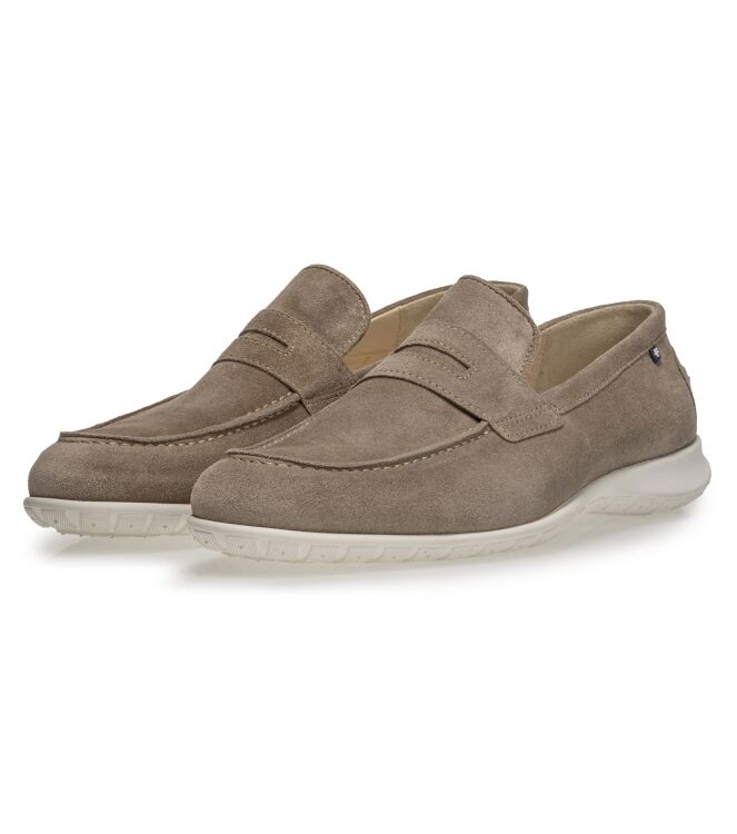 Floris van Bommel De Walker light brown Floris van Bommel SFM-40020-22-01, Instappers heren Direct leverbaar uit de webshop