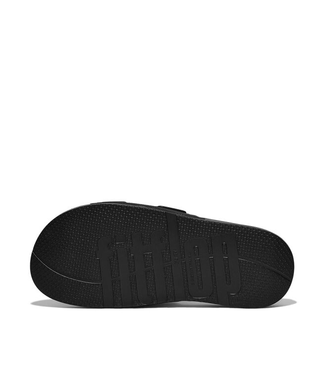 FitFlop IQushion Two-Bar Buckle Slides all black  FitFlop FD2-090, slippers Direct leverbaar uit de webshop