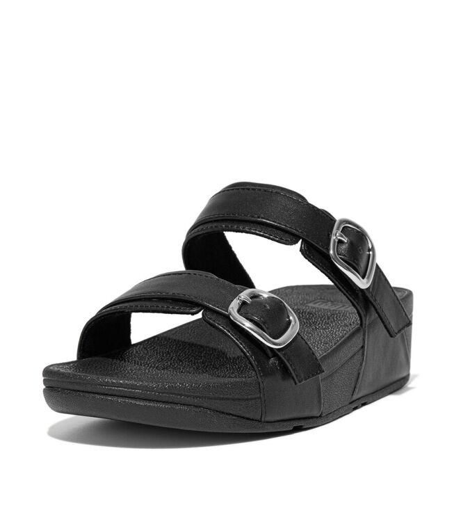 FitFlop Lulu Adjustable Slide all black  FitFlop ES7-090, slippers Direct leverbaar uit de webshop