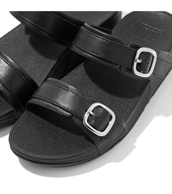 FitFlop Lulu Adjustable Slide all black  FitFlop ES7-090, slippers Direct leverbaar uit de webshop