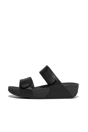 FitFlop Lulu Adjustable Slides all black FitFlop Lulu Adjustable Slides all black