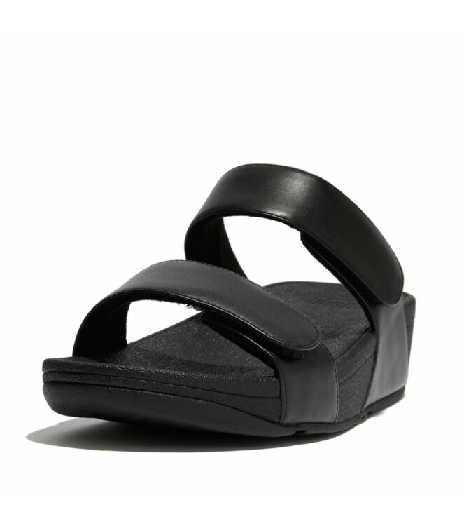 FitFlop Lulu Adjustable Slides all black FitFlop FV6-090, slippers Direct leverbaar uit de webshop