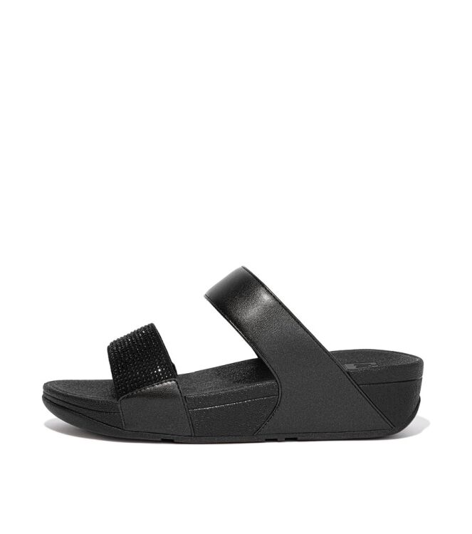 FitFlop Lulu Slide-Hotfix all black  FitFlop EC4-090, slippers Direct leverbaar uit de webshop