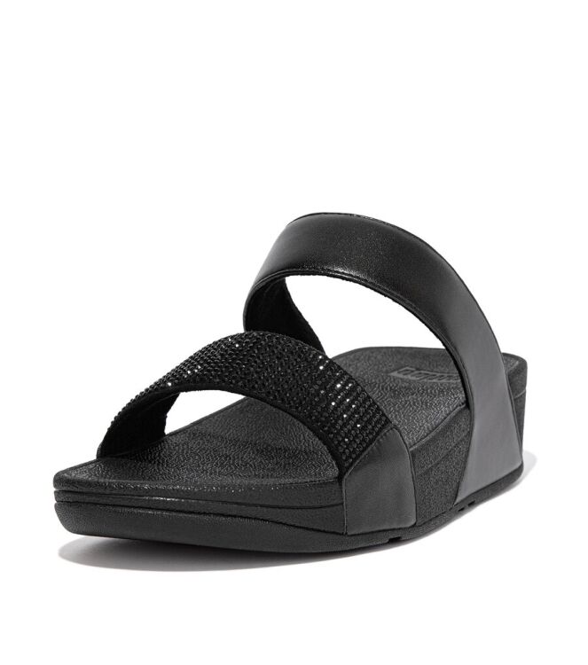 FitFlop Lulu Slide-Hotfix all black  FitFlop EC4-090, slippers Direct leverbaar uit de webshop