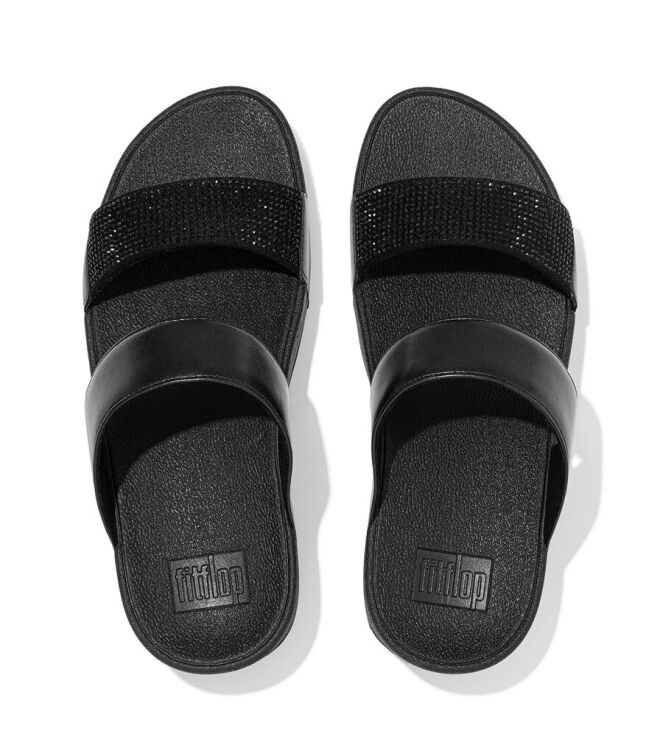 FitFlop Lulu Slide-Hotfix all black  FitFlop EC4-090, slippers Direct leverbaar uit de webshop