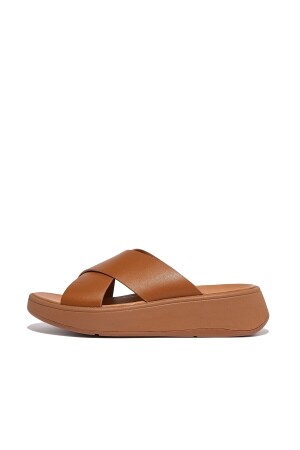FitFlop F-Mode Flatform Cross Slides light tan  FitFlop F-Mode Flatform Cross Slides light tan